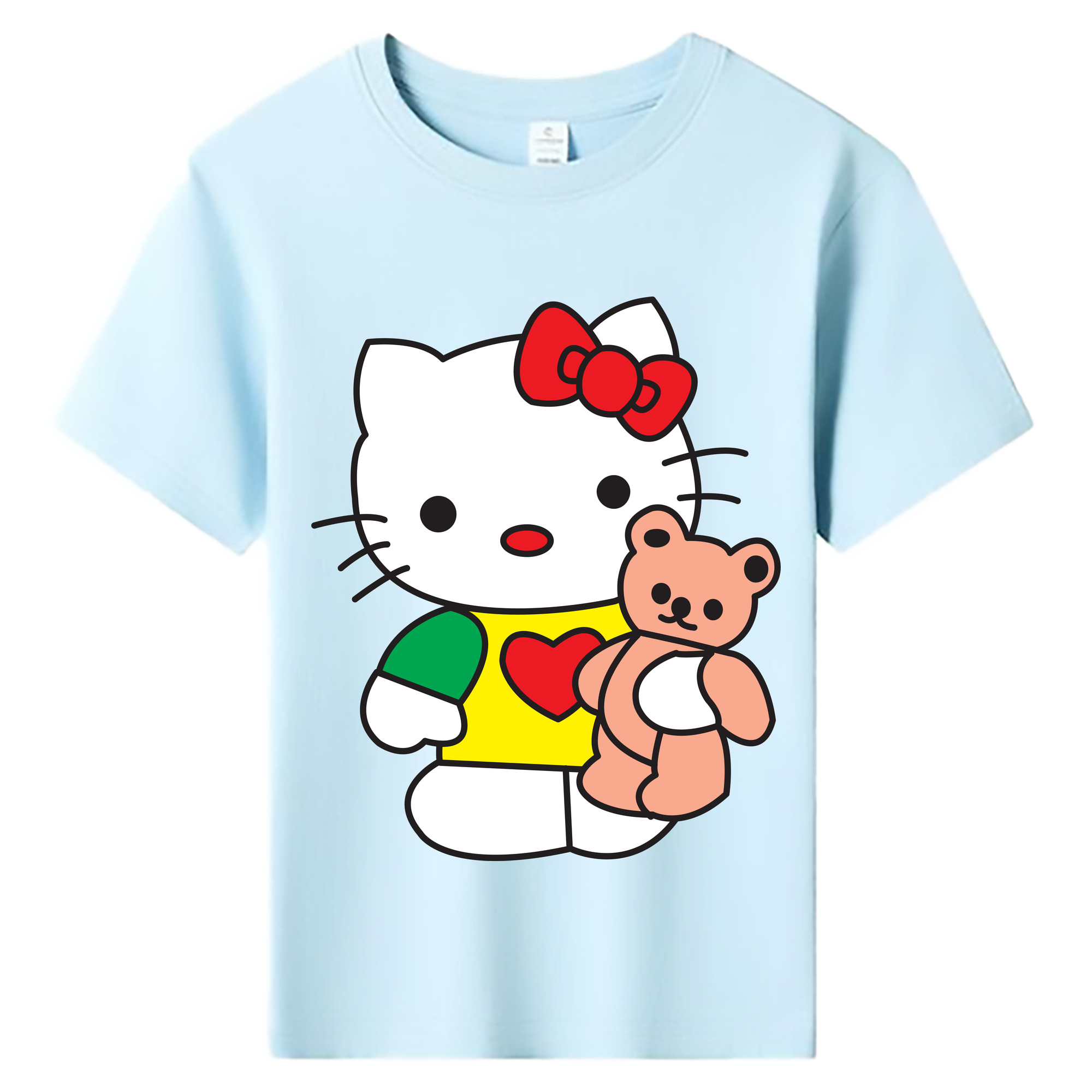 （画像用） Hello Kitty ハローキティ 綿100％キッズTシャツ（フロントプリント）